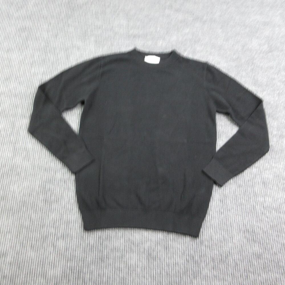 Legend Sweater Mens M Black Pullover Coast Sweatshirt Collarless Regular Fit NWT